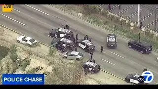 Police chase possible kidnapping suspect in West L.A. area