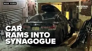 Police probe possible hate crime after car rams into NYC synagogue