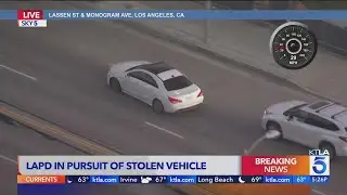 Police pursue driver in stolen vehicle in L.A. County