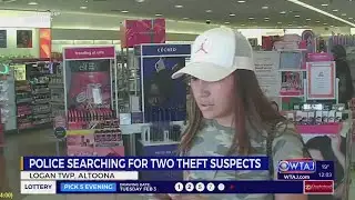 Police search for theft suspects in two different crimes