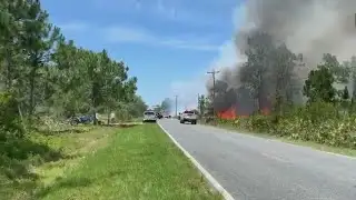 Polk fire crews battle brush fire near State Road 60