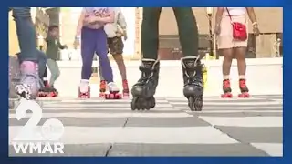 Pop-up skating event held in downtown Baltimore