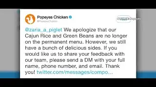 Popeyes faces Twitter backlash for changes to their menu