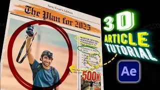 Popular After Effects TUTORIAL | 3D Paper Article Animation