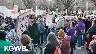 Portland protesters face chemical munitions during ICE facility march, officials say