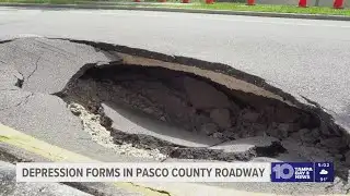 Possible sinkhole shuts down roadway in Pasco County