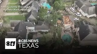 Possible tornado leaves path of destruction in Houston area