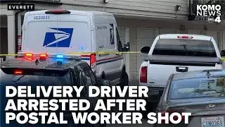 Postal worker shot in Everett, package delivery driver arrested
