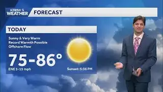 Potential record warmth on the Central Coast Feb 4 2026