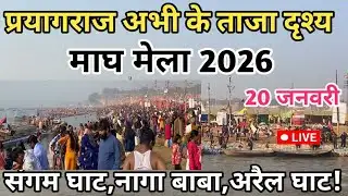 Prayagraj Magh Mela 2026 live 20 january II बिल्कुल अभी के दृश्य II Prayagraj live 
