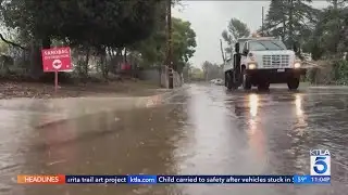Preparations underway as incoming storm soaks Eaton fire burn scar areas