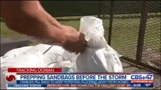 Prepping sandbags before the storm