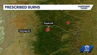 Prescribed burn in Lincoln National Forest today