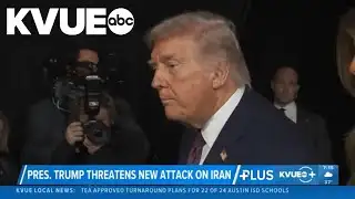 President Donald Trump threatening attack on Iran