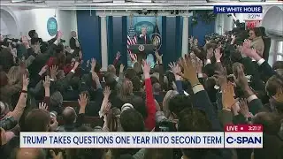 President Trump at White House Press Briefing