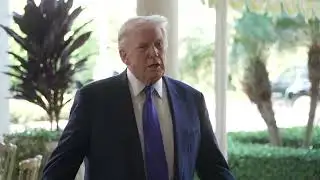 President Trump Gaggles with Press at Mar-a-Lago