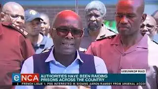 Prison officials held a surprise raid at the Leeuwkop prison