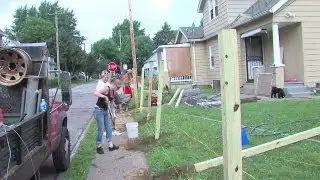 Privacy fence installed outside Gina DeJesus