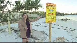 Private fence on Siesta Key angering public beachgoers