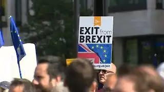 Pro-EU protest in London calls for an end to Brexit