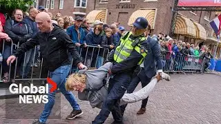Pro-Palestinian protesters disrupt Dutch WW2 ceremony, arrests made
