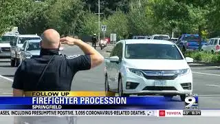 Procession honors fallen wildland firefighter