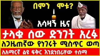 ፕሮፌሰር አስምሮም ለገሰ  በምን ሞቱ | Professor Asemrom Legesse death news today