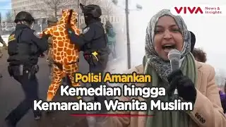 Protes Anti-ICE Ricuh, Polisi Tangkap Demonstran Berkostum Jerapah