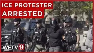 Protester arrested after tensions flare outside Orlando ICE facility