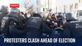 Protesters clash ahead of Germany