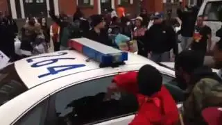 Protesters clog roads surrounding Camden Yards