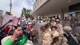 Protesters Confront US Marines in Los Angeles as LAPD Issues Dispersal Order