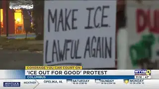 Protesters gather in Columbus to oppose ICE enforcement actions