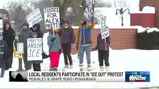 Protesters gather in Mishawaka for ‘ICE Out’ demonstration