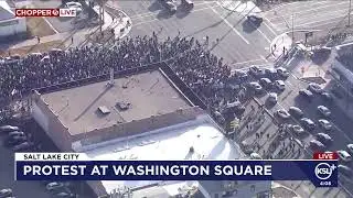 Protesters gather in Salt Lake City