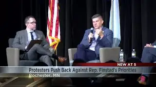 Protesters pushback against Rep. Brad Finstad