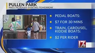 Pullen Park Amusement prices increasing Tuesday