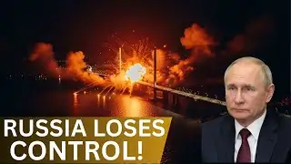 Putin Shocked as Crimea Bridge Burns in Massive Explosion!