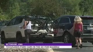 RAGBRAI riders prepare for the event in the Quad Cities