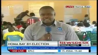 Raila Odinga urges Homabay residents to vote for Moses Kajwang