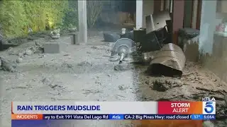 Rain triggers mud flow in Studio City