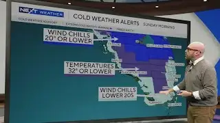 Rain, wind and dangerous cold to move into South Florida this weekend