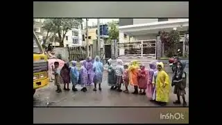 Rainy day enjoyment by Pre - Primary Kids