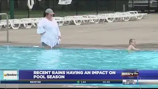 Rainy weather impacts local swimming pools