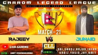 Rajeev vs Junaid 🎉👑 | 1st round | knockout stage | CLL | 21th  match