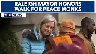 Raleigh Mayor Honors Walk For Peace Monks at NC Capitol