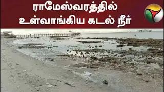 ராமேஸ்வரத்தில் உள்வாங்கிய கடல் நீர் | Rameswaram