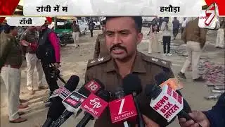 Ranchi Traffic Police Big Action रांची में मॉडिफाइड साइलेंसर पर चला हथौड़ा