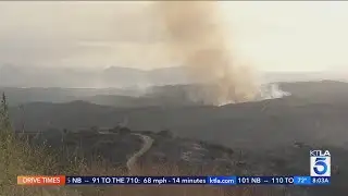 Rapidly spreading ‘Rabbit Fire’ continues to burn in Riverside County 