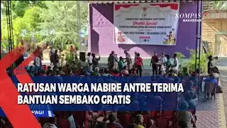 Ratusan Warga Nabire Antre Terima Bantuan Sembako Gratis